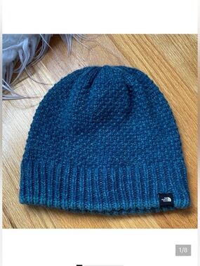 The North Face Blue  Teal Acrylic Knit Beanie